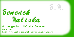 benedek maliska business card